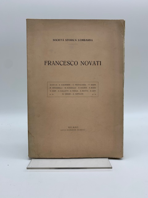 Società storica lombarda. Francesco Novati